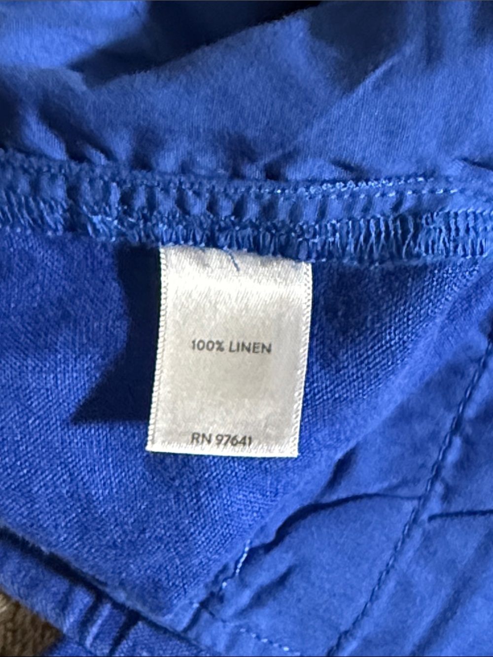 J. Jill Love Linen Cobalt Blue Elastic Waist Pants Small Petite 100% Linen - Picture 5 of 11